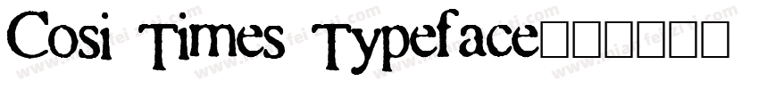 Cosi Times Typeface字体转换